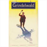 HERBERT LEUPIN (1916-1999) GRINDELWALD lithograph, 1946, condition A-; not backed (Dimensions: 102cm