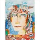 § John Bellany C.B.E., R.A. (Scottish 1942-2013) Sea Portrait Signed, pencil and watercolour (