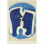 § Georges Braque (French 1882-1963) DEUX PROFILES Lithograph . (Dimensions: 34cm x 23cm (13.5in x