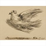 § PABLO PICASSO (SPANISH 1881-1973) LA COLOMBE EN PLEIN VOL Lithograph, signed in plate . (