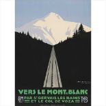 GEORGES S DORIVAL (1879-1968) VERS LE MONT-BLANC lithograph, 1928, condition A; backed on linen (