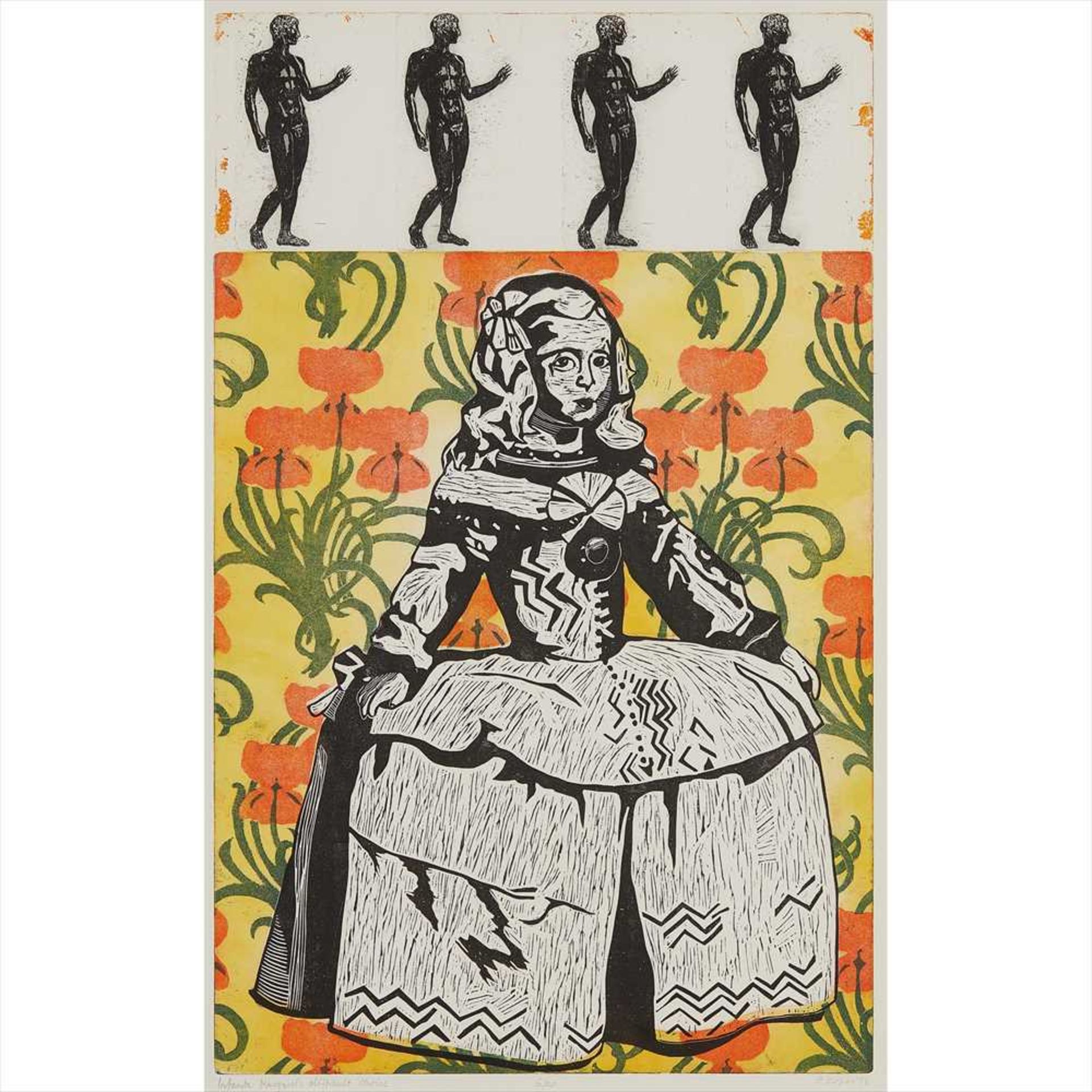 § Eliza Kopec (Dutch Contemporary) Infante Margaret's Difficult Choice Mixed print (etching,