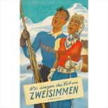 HUGO LAUBI (1888-1959) ZWEISIMMEN, BERNER OBERLAND llithograph, 1945, condition A; not backed (