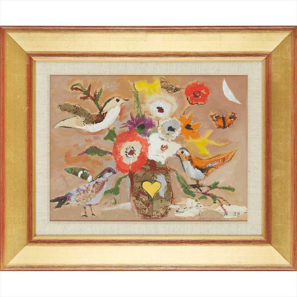 § David McClure R.S.A., R.S.W. (Scottish 1926-1998) BIRDS AND FLOWERS FOR ST. VALENTINE'S DAY, - Image 2 of 2