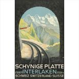 ALEX WALTER DIGGELMANN (1902-1987) SCHYNIGE PLATTE INTERLAKEN lithograph, 1932, condition A; not