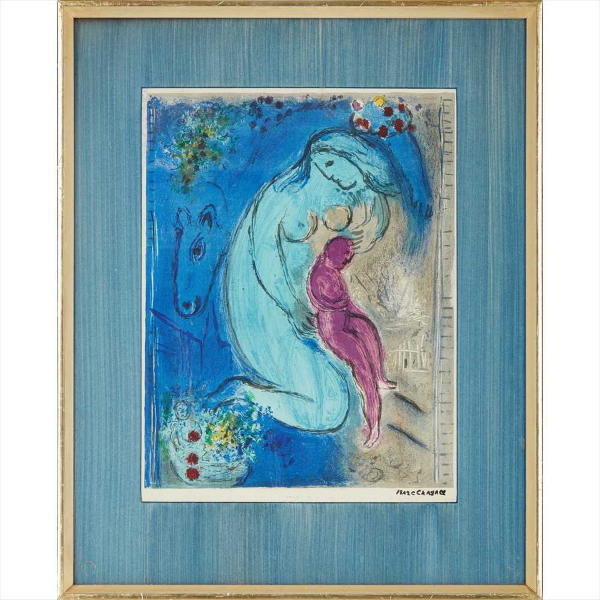§ MARC CHAGALL (RUSSIAN/FRENCH 1887-1985) QUAI AUX FLEURS Lithograph, signed in plate . (Dimensions: - Image 2 of 2