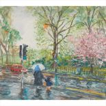 § Henry Kondracki (Scottish B. 1953) Safe Crossing, 2005 Signed, watercolour (Dimensions: 43cm x