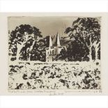 § Norman Ackroyd R.A. (British B.1938) Chateau Palmer from Chateau Margauy, 1986 Etching, artist's