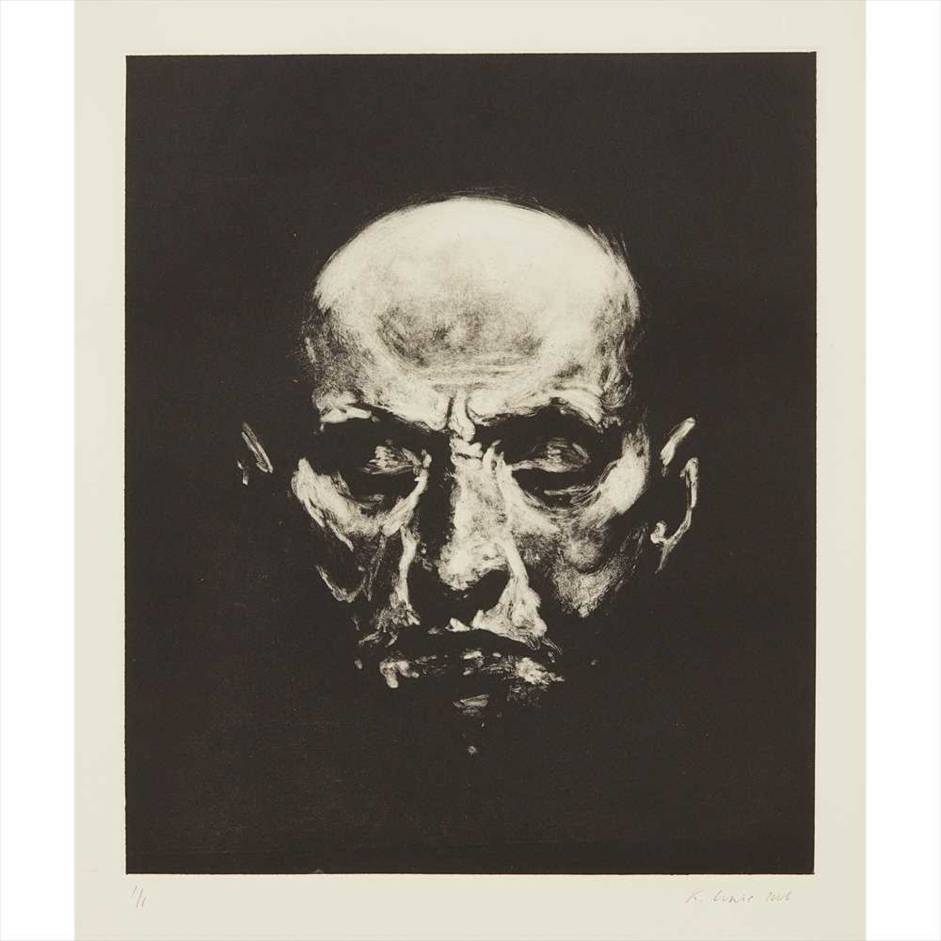 § Ken Currie (Scottish B.1960) Untitled, Portrait Etching and aquatint, 1/1, 2006, signed, dated and