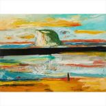 § John Bellany C.B.E., R.A (Scottish 1942-2013) The Bass Rock Signed, oil on canvas (Dimensions: