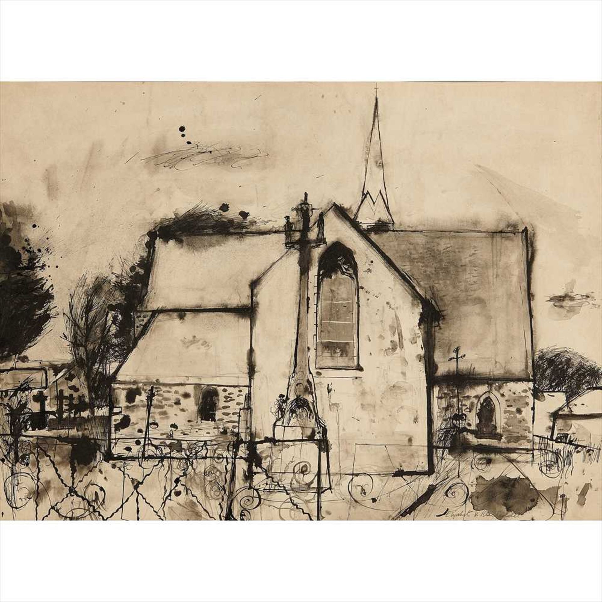 § Elizabeth Blackadder O.B.E., R.A., R.S.A., R.S.W., R.G.I., D.Litt (Scottish B.1931) Church in