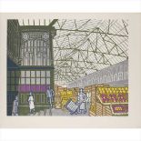 § Edward Bawden C.B.E., R.A. (British 1903-1989) Covent Garden Fruit Market Linocut, 14/75,