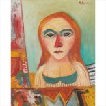 § John Bellany C.B.E., R.A (Scottish 1942-2013) Scarlett Signed, oil on canvas (Dimensions: 75cm x