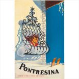 MARTIN PEIKERT (1901-1975) PONTRESINA lithograph, condition A; not backed (Dimensions: 100cm x