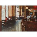 § Clive McCartney (British B.1960) French Cafe, Paris Signed, inscribed to frame verso, oil on board