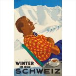 ERICH HERMES (1881–1971) WINTER IN DER SCHWEIZ lithograph, c.1938, condition A; not backed (