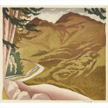 § Ian Cheyne (Scottish 1895-1955) Mountain Burn Colour woodcut, signed in ink to margin (Dimensions: