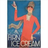 OTTO BAUMBERGER (1889-1961) FIRN ICE CREAM lithograph, 1925, condition B+; backed on japan,