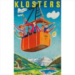 ALEX STOCKER (1926-1951) KLOSTERS lithograph, 1950, condition A; not backed (Dimensions: 102cm x