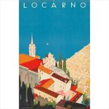 DANIELE BUZZI (1890-1974) LOCARNO lithograph, 1944, condition A-; not backed (Dimensions: 100cm x