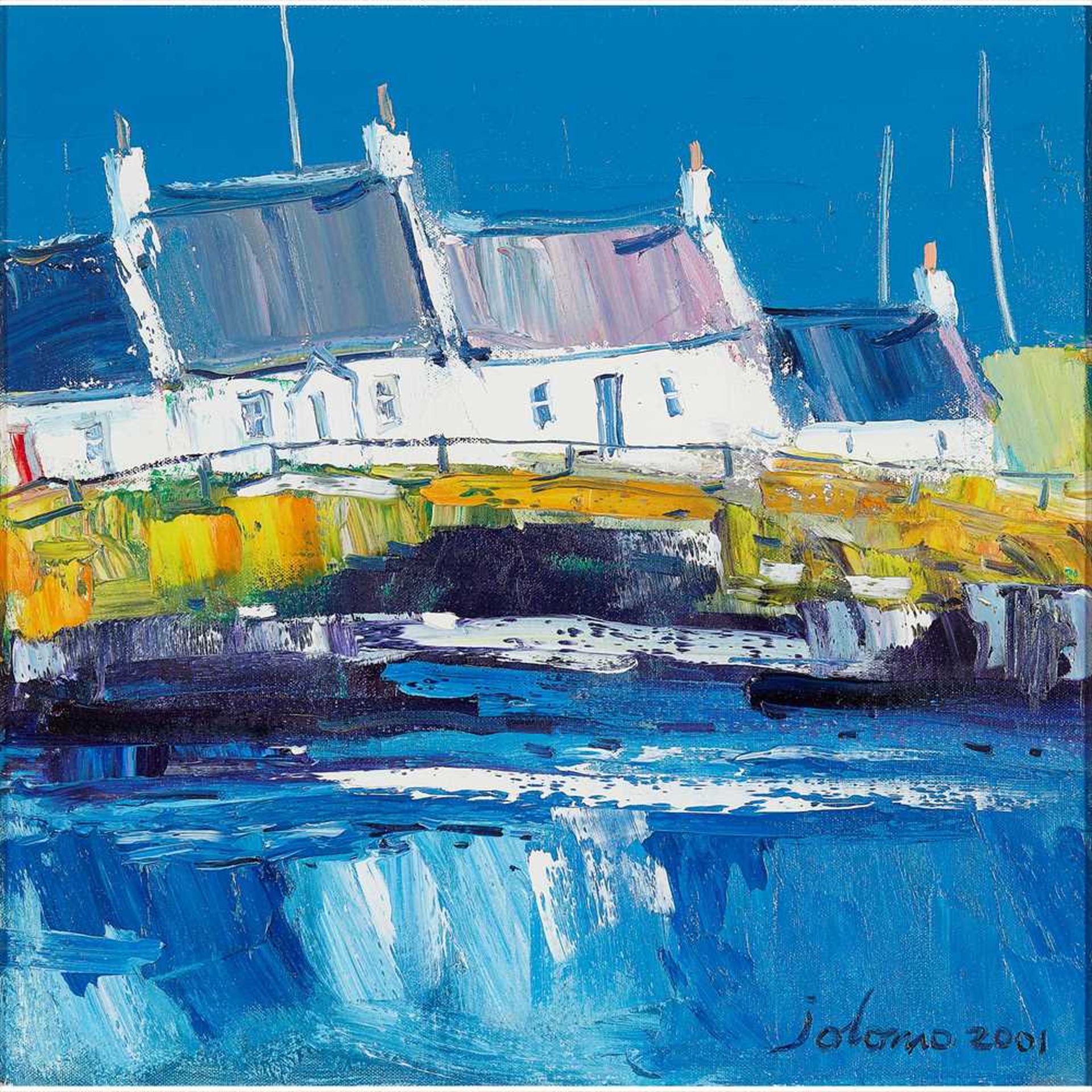 § John Lowrie Morrison (Jolomo) O.B.E. (Scottish B. 1948) Port Wemyss, Islay Signed and dated