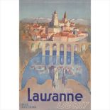 MARGUERITE STEINLEN (1893–1982) LAUSANNE OUCHY lithograph, 1938, condition A; not backed (