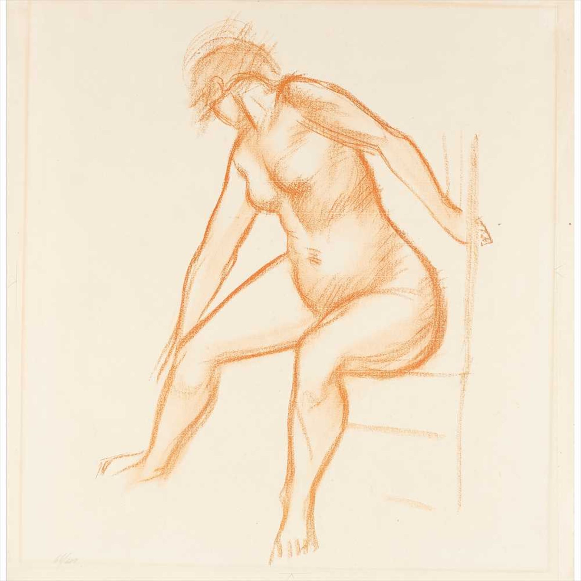 § Andre Derain (French 1880-1954) MODELE ASSIS Lithograph, numbered 66/200 in pencil . (