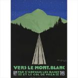 GEORGES S DORIVAL (1879-1968) VERS LE MONT-BLANC lithograph, 1928, condition A; backed on linen (