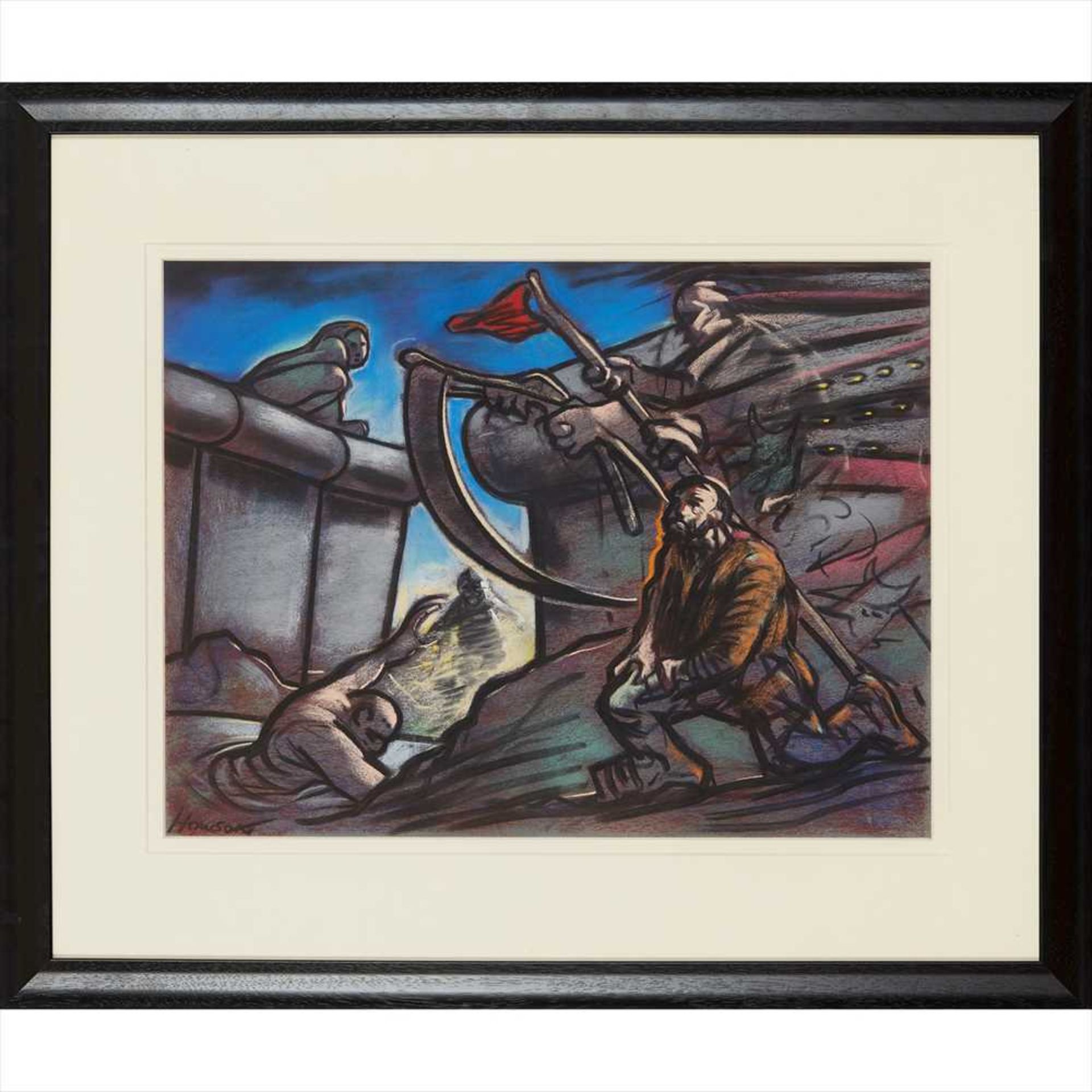 § Peter Howson O.B.E. (Scottish B.1958) HOPE AND GLORY - 2005 Signed, inscribed with title to - Image 2 of 2