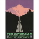 GEORGES S DORIVAL (1879-1968) VERS LE MONT-BLANC lithograph, 1928, condition A; backed on linen (