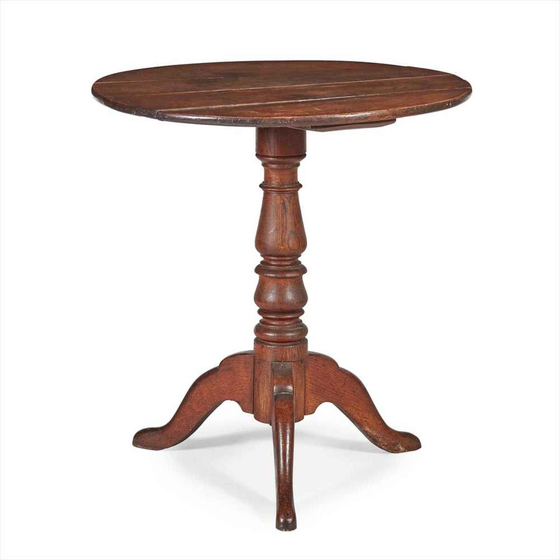 GEORGIAN PROVINCIAL OAK TRIPOD TABLE 18TH CENTURY