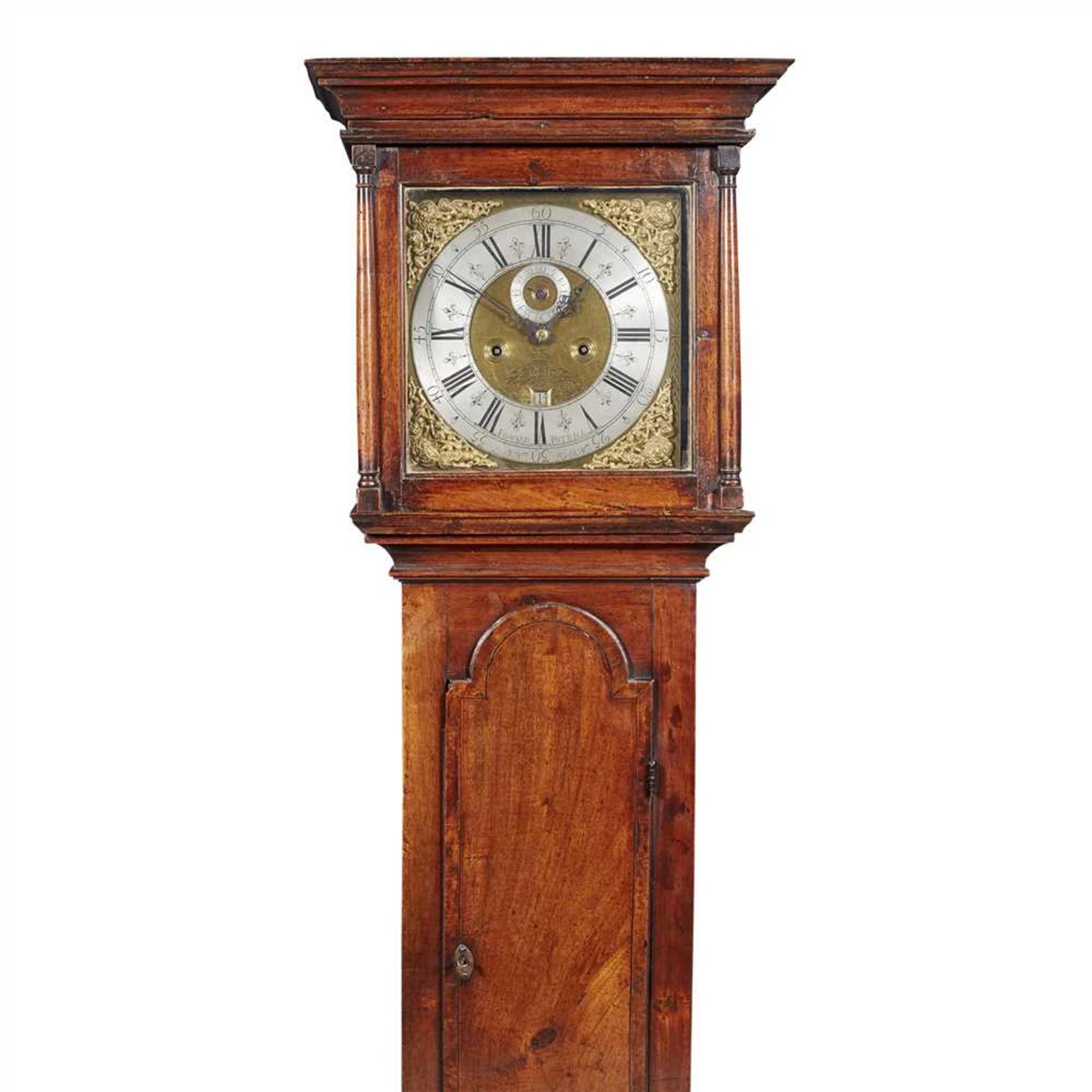 GEORGIAN MAHOGANY AND WALNUT LONGCASE CLOCK, EDWARD PATRICK, LONDON EARLY 18TH CENTURY - Image 2 of 2