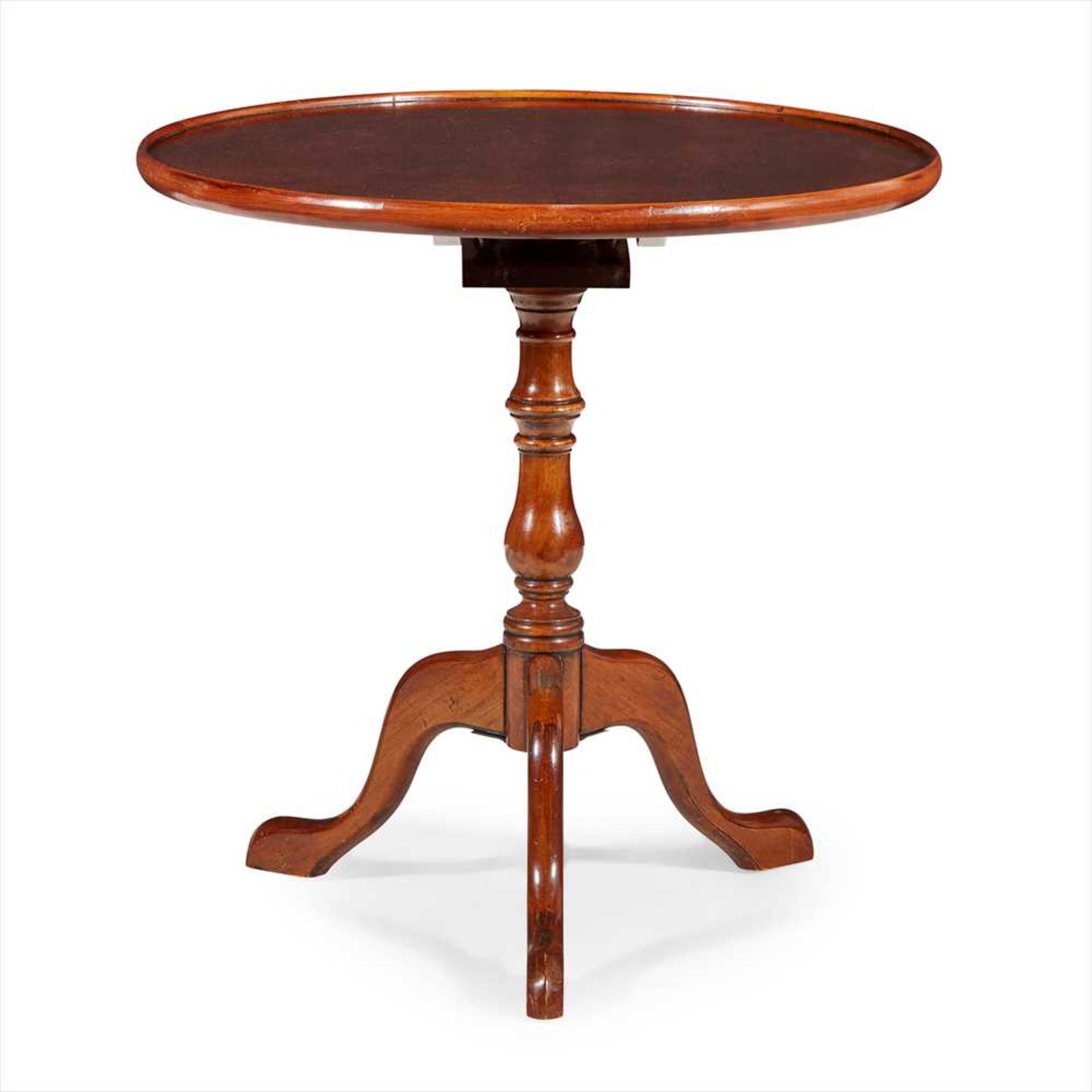 GEORGE III STYLE BURR WALNUT TEA TABLE 20TH CENTURY - Image 2 of 2