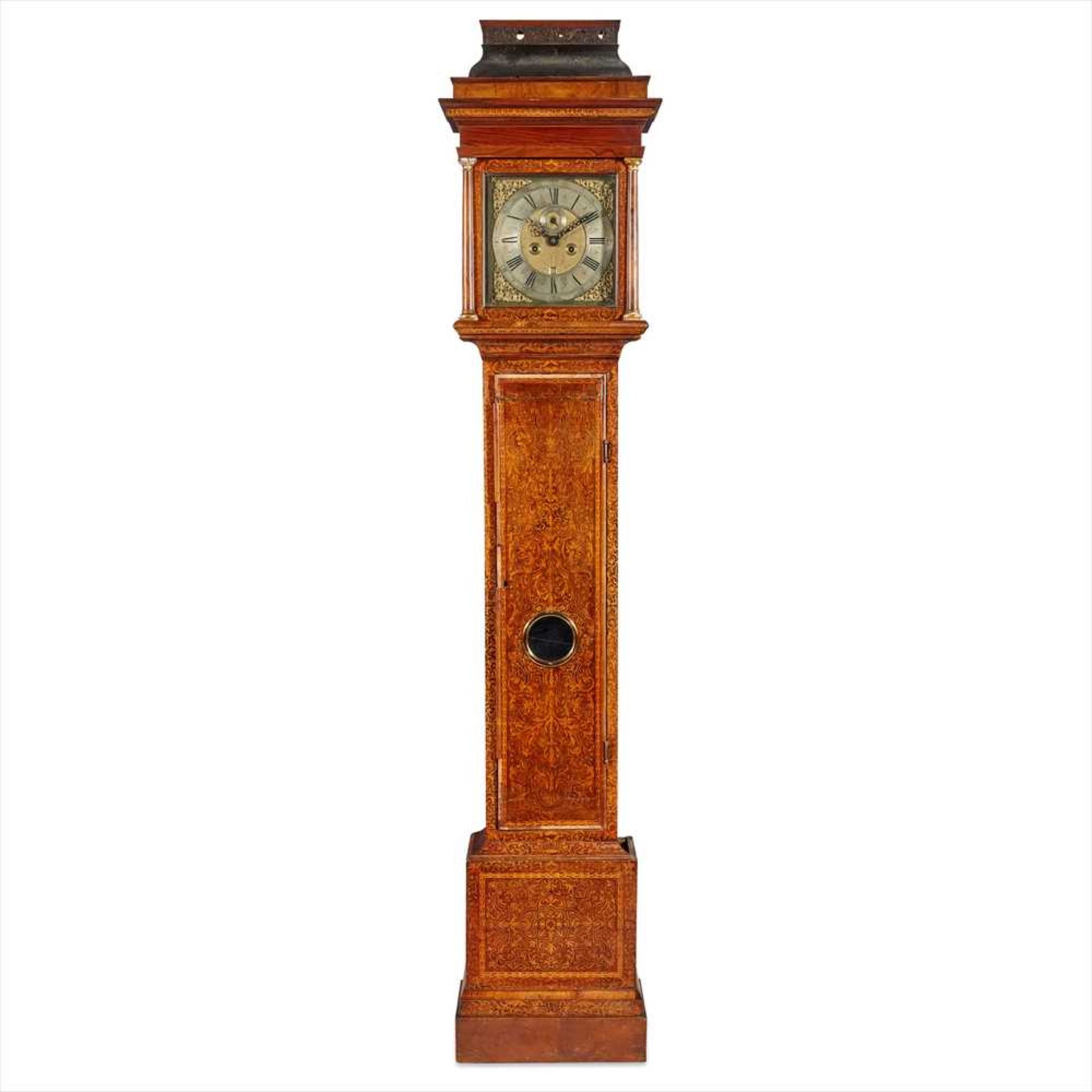 QUEEN ANNE SEAWEED MARQUETRY LONGCASE CLOCK, JASPER TAYOR, LONDON EARLY 18TH CENTURY