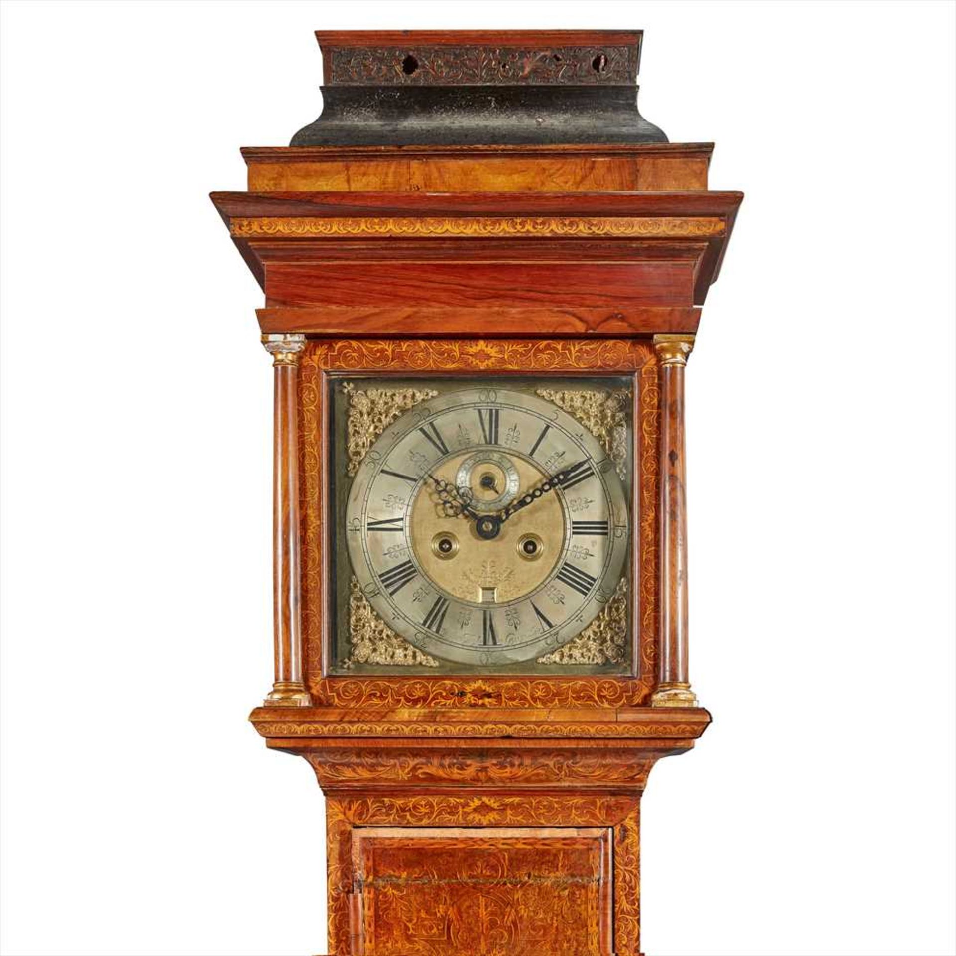 QUEEN ANNE SEAWEED MARQUETRY LONGCASE CLOCK, JASPER TAYOR, LONDON EARLY 18TH CENTURY - Image 2 of 4