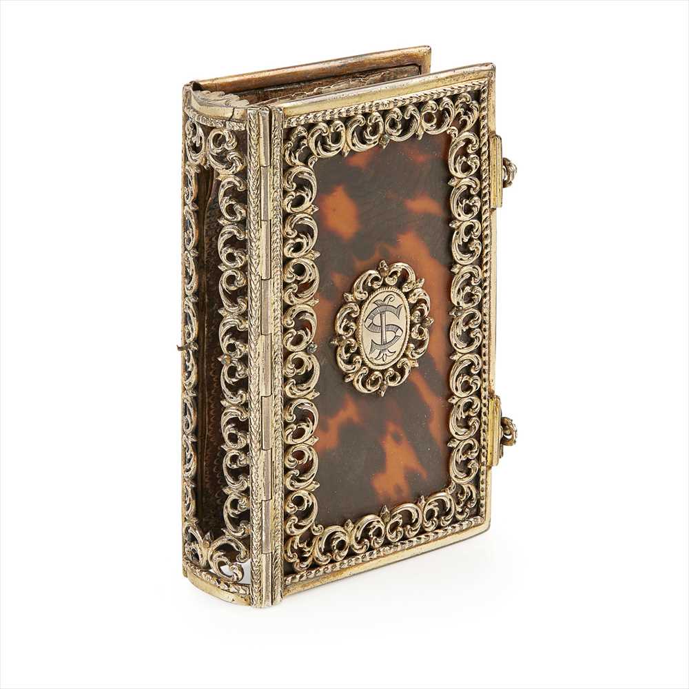 Y Book Cover Early 19th century gilt and tortoiseshell