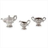 A Scottish William IV three piece tea service