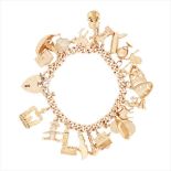 A 9ct charm bracelet