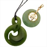 Two Jade pendants