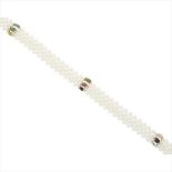 A 14ct cultured pearl necklace