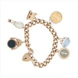 A 9ct gold charm bracelet