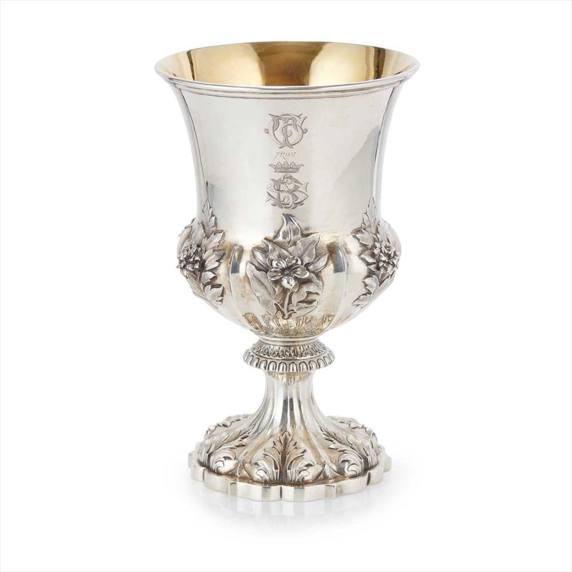 A William IV cased presentation goblet