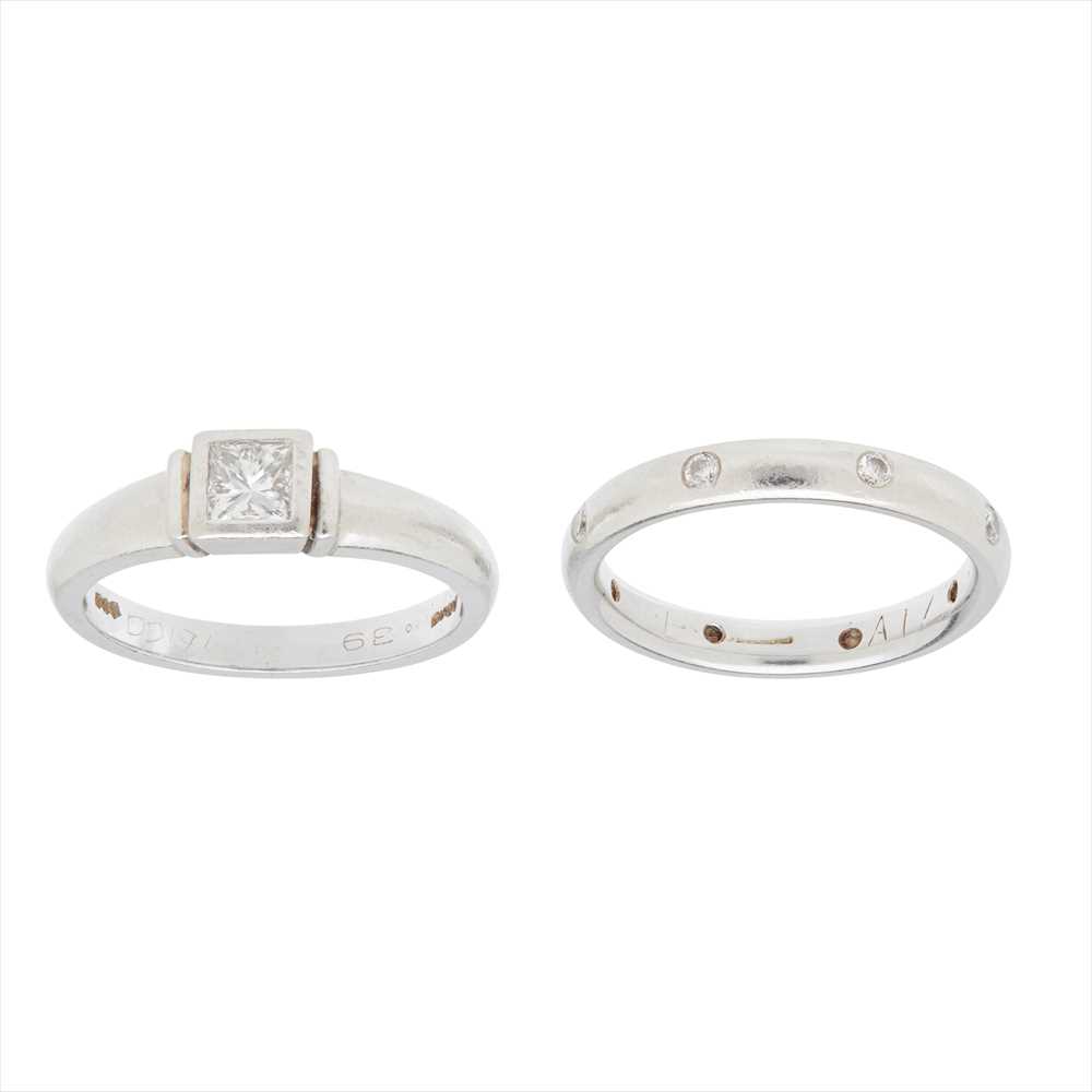 Two diamond set rings