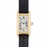 An 18ct gold wrist watch, Cartier