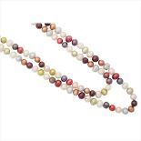 A cultured pearl necklace