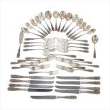 A cased part set of 1940s American flatware