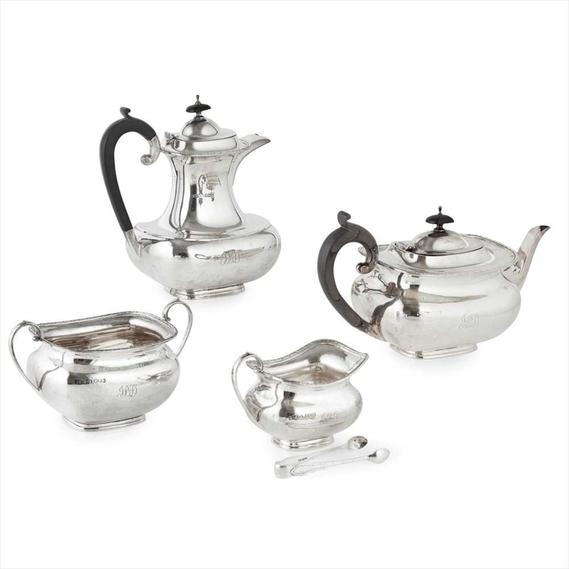 A four piece tea service