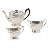 A three piece tea service