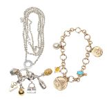 A 9ct gold charm bracelet