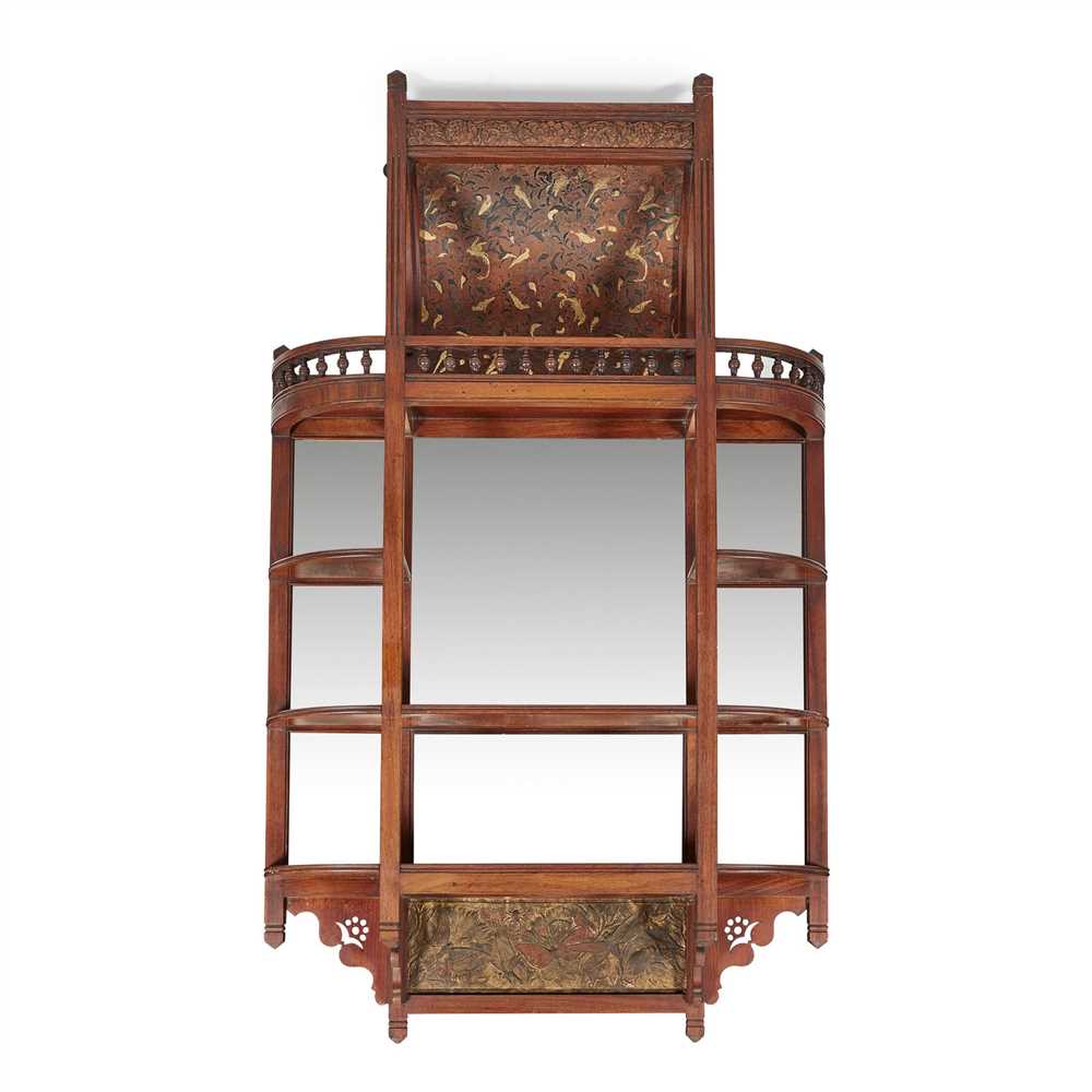 BOMBAY SCHOOL OF ART FURNITURE AESTHETIC MOVEMENT HARDWOOD WALL CABINET, CIRCA 1880